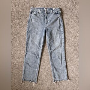 Paige distressed kick-flares cropped jeans